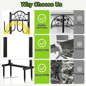 Shomextol space-saving vertical design keeps yards tidy and hoses organized.