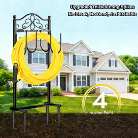 Shomextol hose holder installs in minutes with no tools required.
