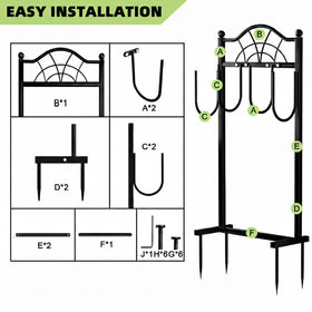 Shomextol outdoor hose stand is ideal for yards, patios, and garden paths.