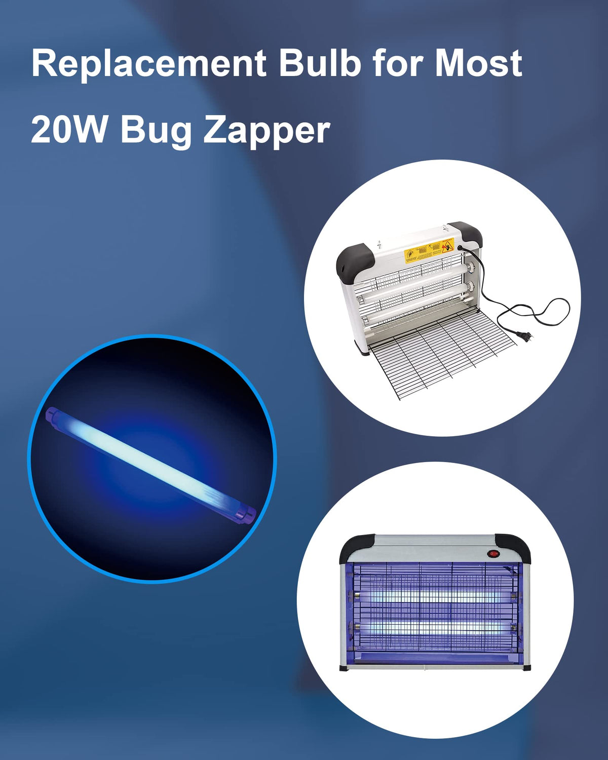 Shootingstar 13-inch 20W replacement bulb for bug zappers makes an easy swap.