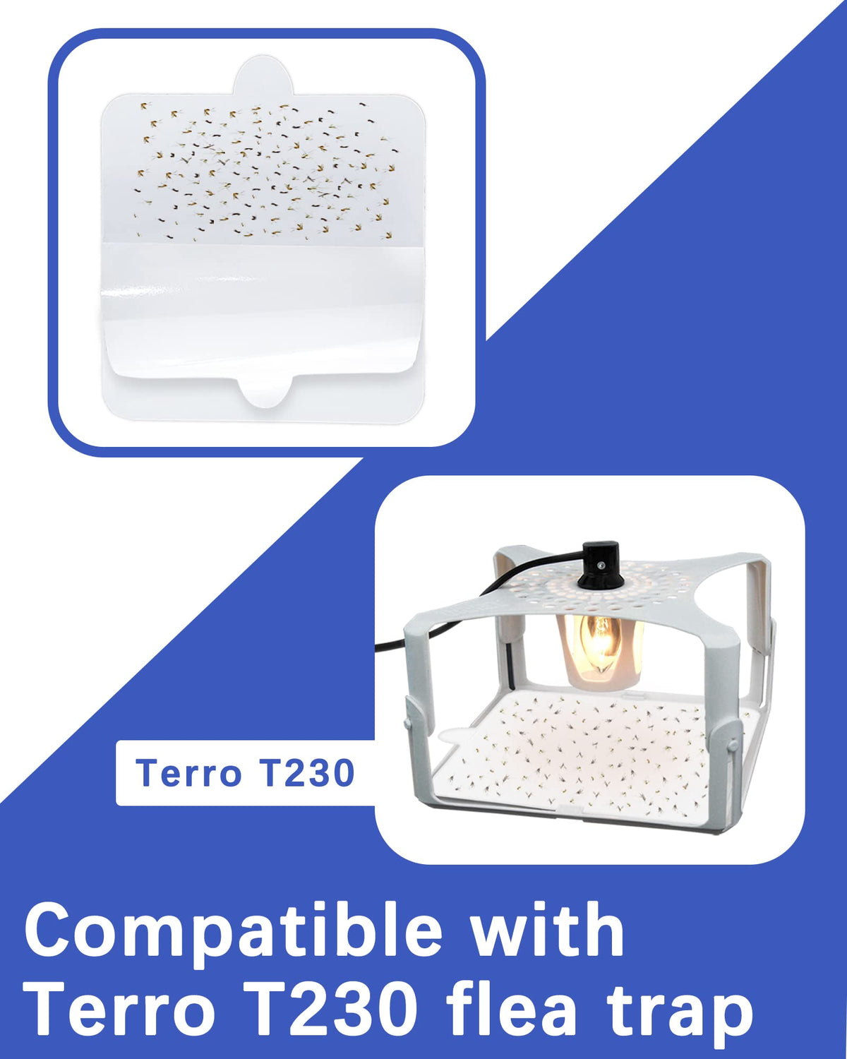 Shootingstar Terro-compatible refill fits 6-inch square traps for convenient replacements.