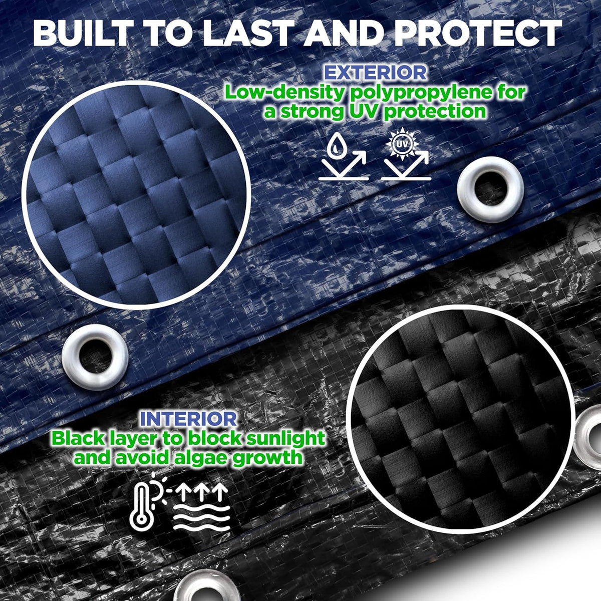 Shop Square 18ft round pool cover installation-winch shows easy setup with cable and winch.