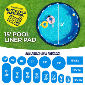 Shop Square above-ground pool pad protects metal components from moisture.