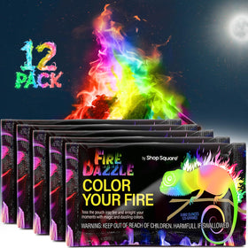 Shop Square Fire Dazzle packets in packaging display showing easy setup and vibrant color