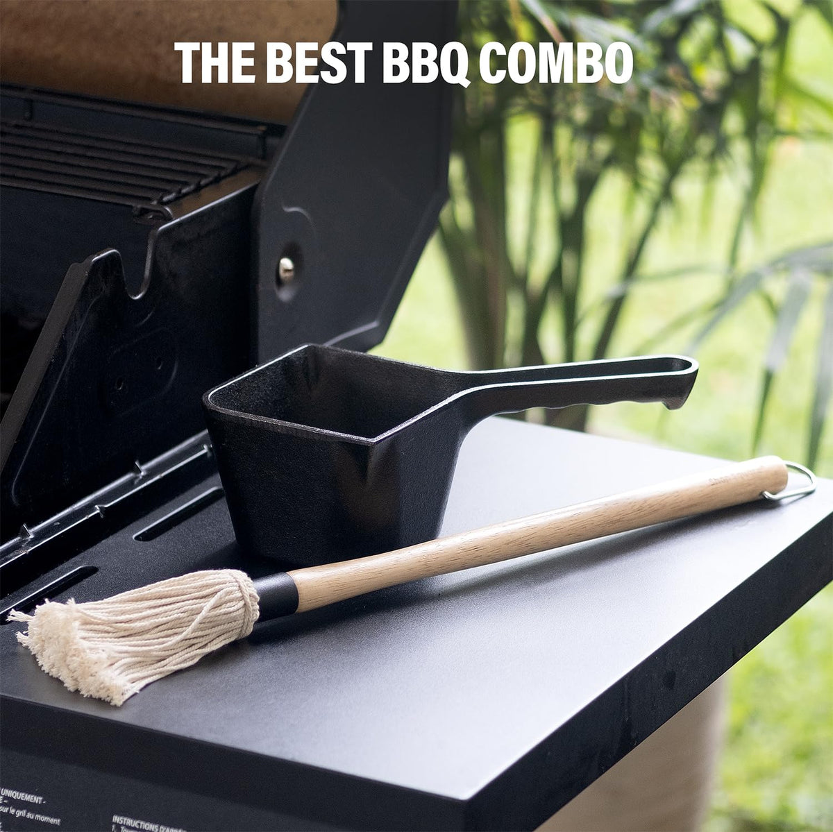 Shop Square replacement BBQ mop brush provides extra head for ongoing cleanup.
