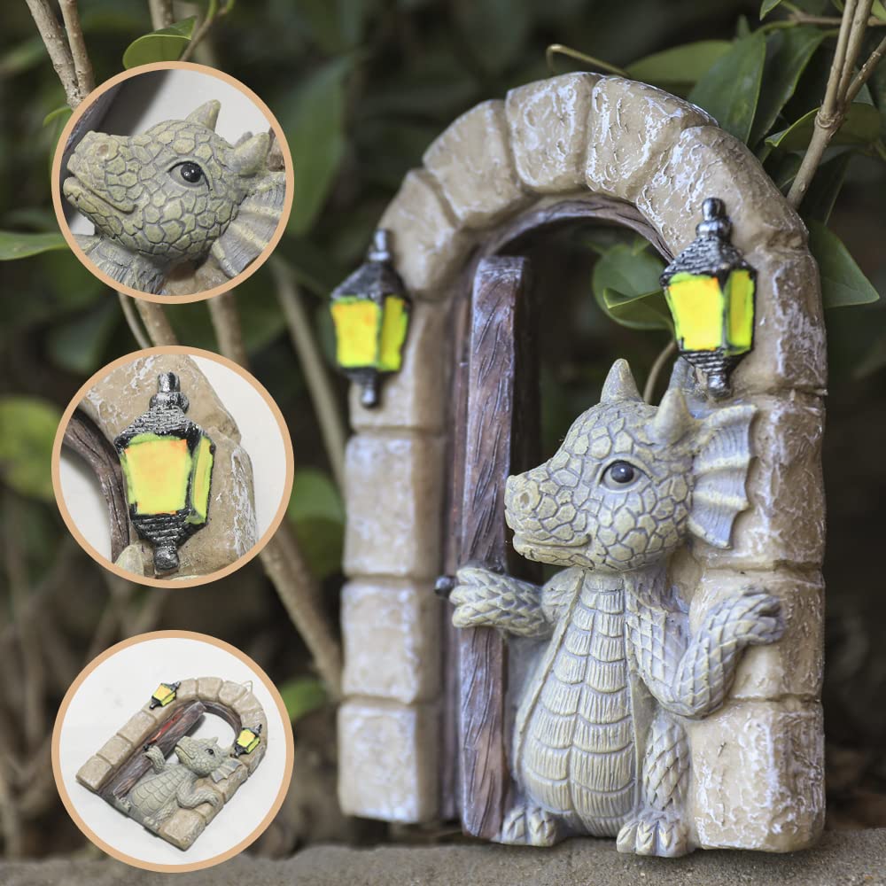 SHOWFEICAT dragon wall statue decor for patio or fence