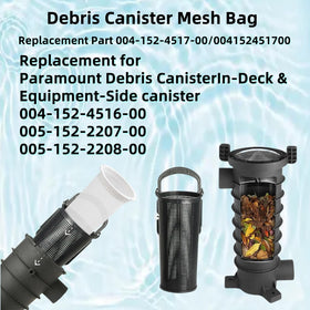 Showingo equipment-side mesh bag provides durable filtration for canisters and longer filter life.