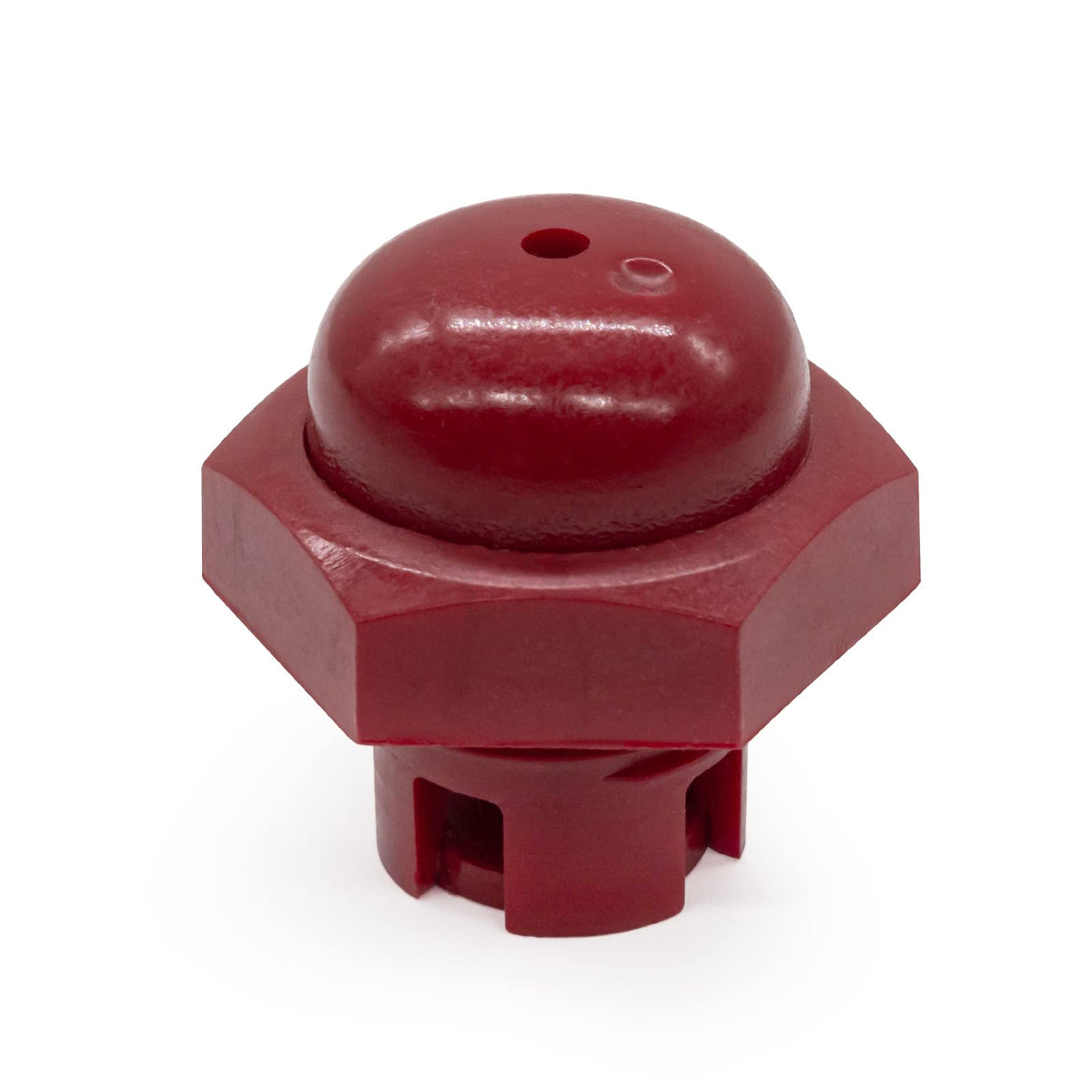 Showingo oil fill cap red compatible with 2SF offering leak-free top-offs.