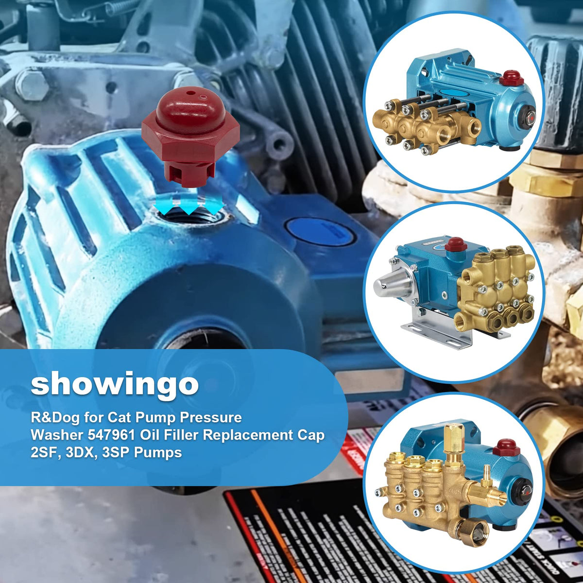 Showingo oil fill cap red for 3DX with precise fit for reliable sealing.