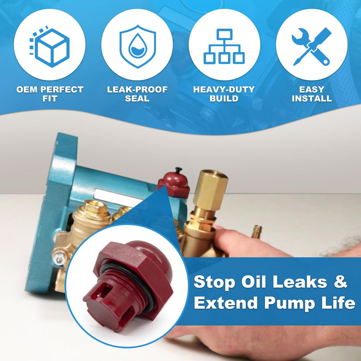 Showingo oil fill cap red for 3SP with O-ring seal for robust performance.