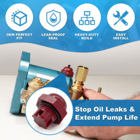 Showingo oil fill cap red for 3SP with O-ring seal for robust performance.