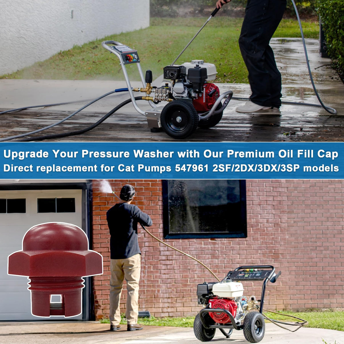 Showingo packaging and fitment ready replacement for compatible pressure washers.