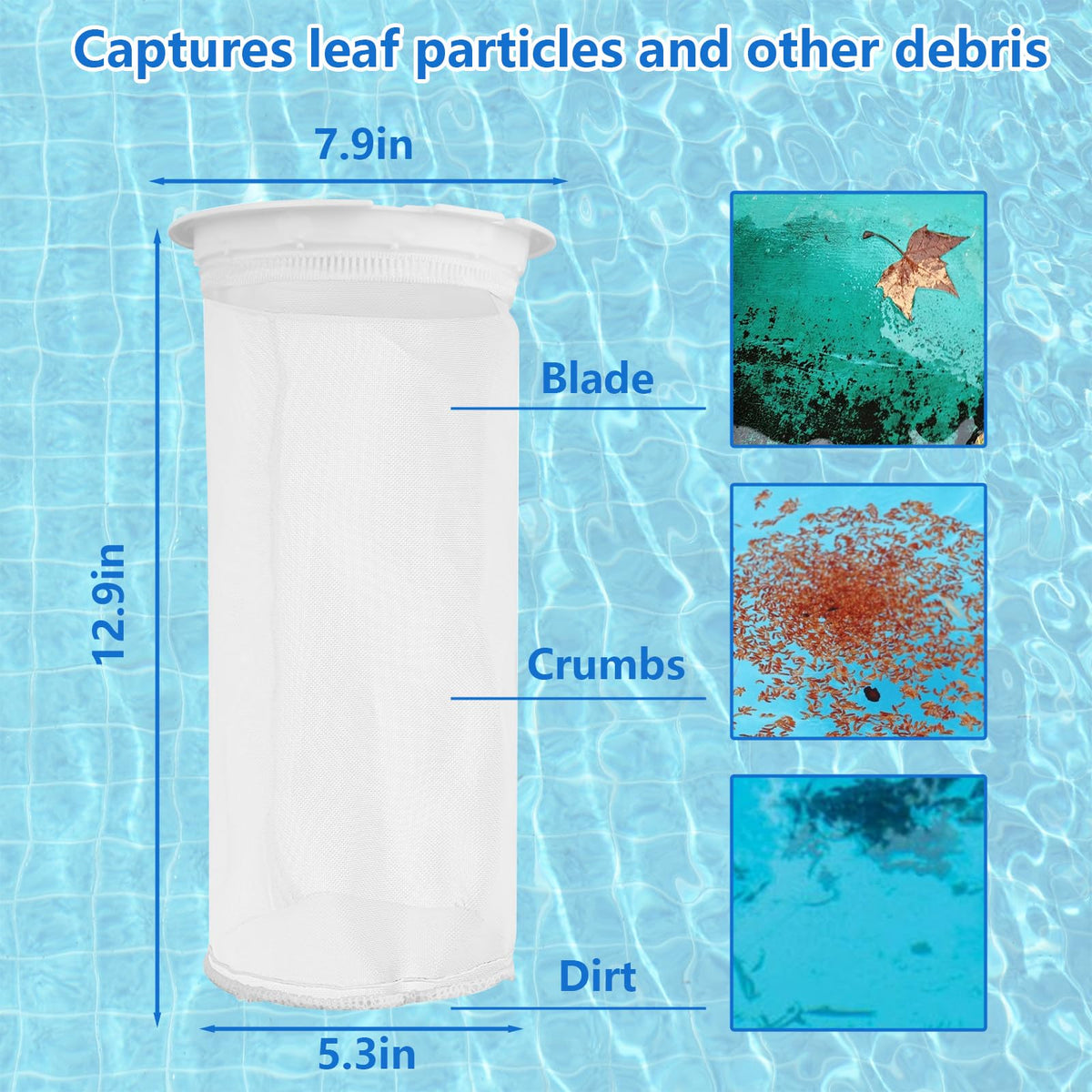 Showingo Paramount debris canister mesh in-deck setup for easier maintenance and cleaner water.