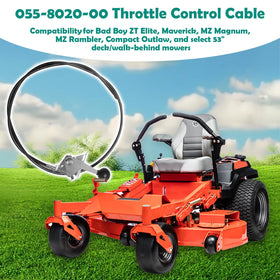 Showingo throttle cable features a protective rubber layer to reduce wear.