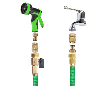 SHOWNEW easy connect and disconnect for quick hose setup