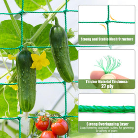 SHPPETONB heavy-duty plant netting stretched over a trellis