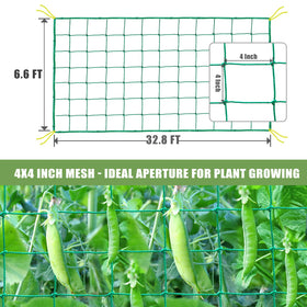 SHPPETONB heavy-duty trellis netting nylon threads providing strong load-bearing for fruit and vegetable vines.