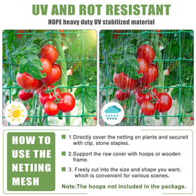 SHPPETONB plant netting for cucumbers and tomatoes promotes air circulation and space efficiency.