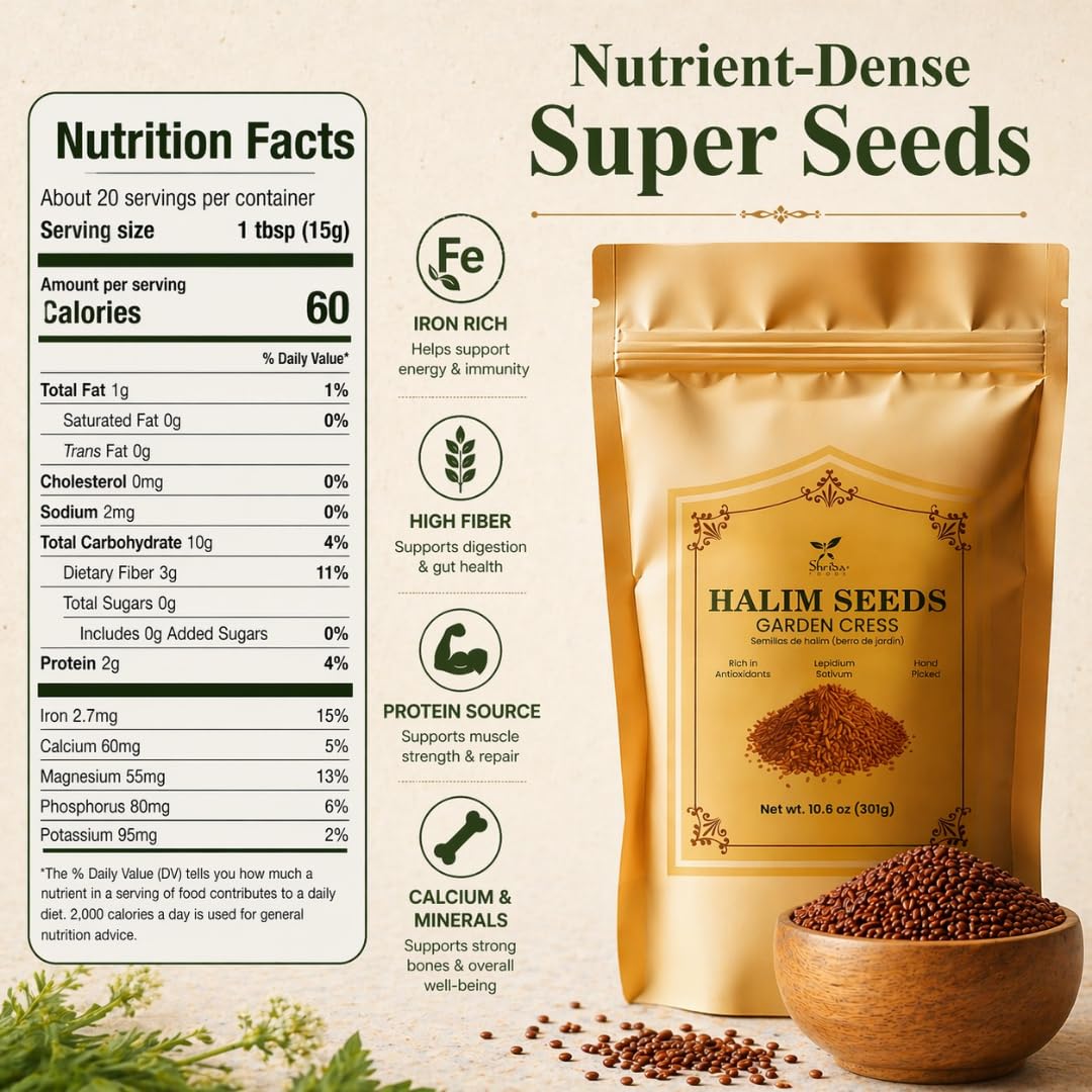 Halim seeds sprinkled on a salad for nutrient boost and flavor.