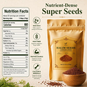 Halim seeds sprinkled on a salad for nutrient boost and flavor.