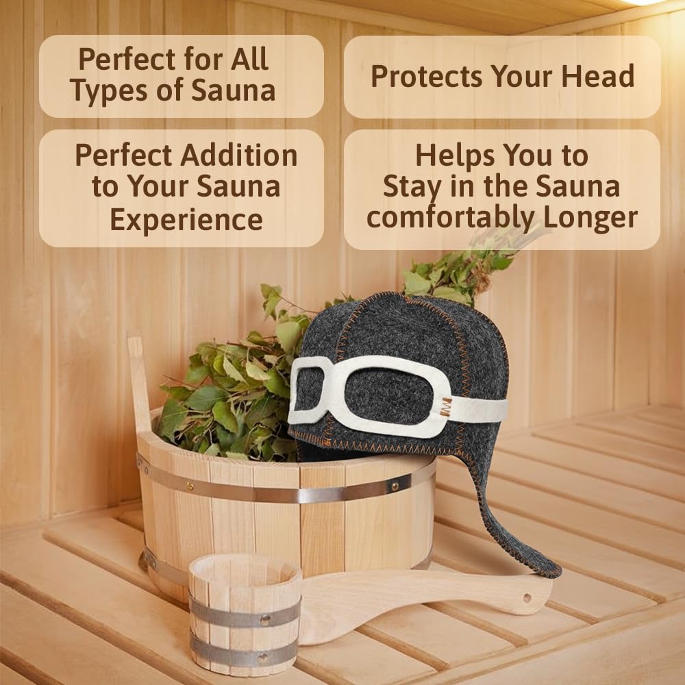 SHSH Pilot sauna hat makes a gift for sauna enthusiasts