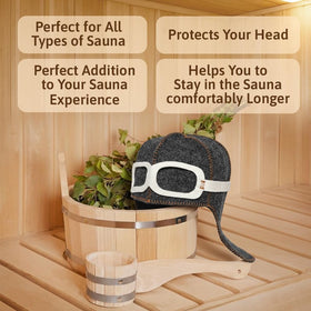 SHSH Pilot sauna hat makes a gift for sauna enthusiasts
