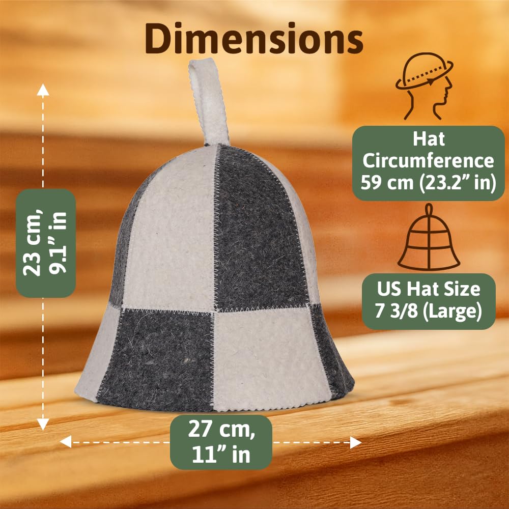 SHSH Trade Group wool sauna hat closeup fabric showing 3 mm felt texture