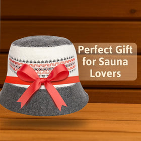 SHSH gift-ready Ukrainian wool sauna hat for thoughtful presents.