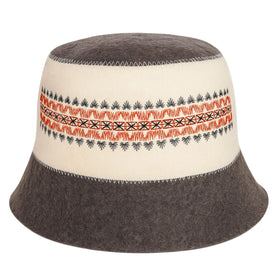 SHSH trade group Ukrainian wool sauna hat Vyshyvanka embroidery closeup for elegant warmth.