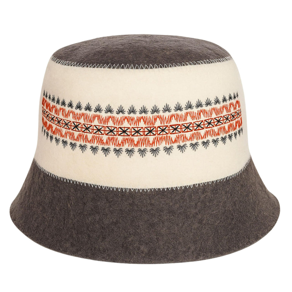 SHSH trade group Ukrainian wool sauna hat Vyshyvanka embroidery closeup for elegant warmth.