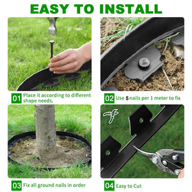SHSYUE edging kit includes 50 stakes for fast, secure installation.