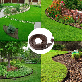 Shsyue 8-inch spiral spikes provide rust-free, reusable support for borders.