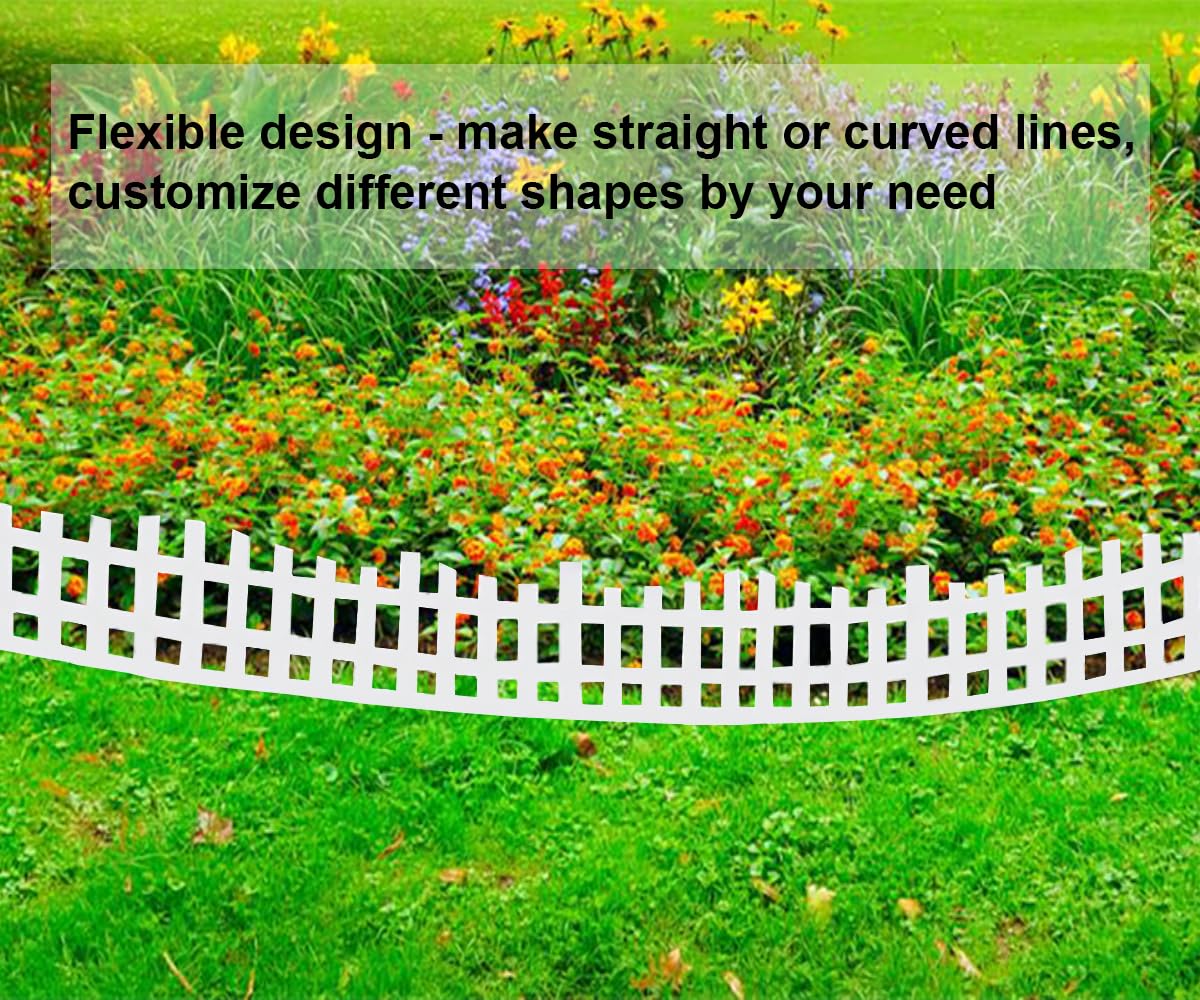Shsyue flexible lawn border allows circles, ovals, or arcs around beds.