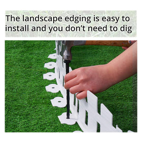 Shsyue outdoor edging kit is ideal for tree surrounds and flower beds.