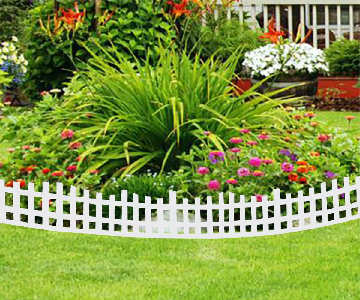 Shsyue plastic stakes 60 pcs secure the border firmly along pathways.