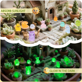 ShtNeeg glow-in-the-dark resin animals illuminate spaces.