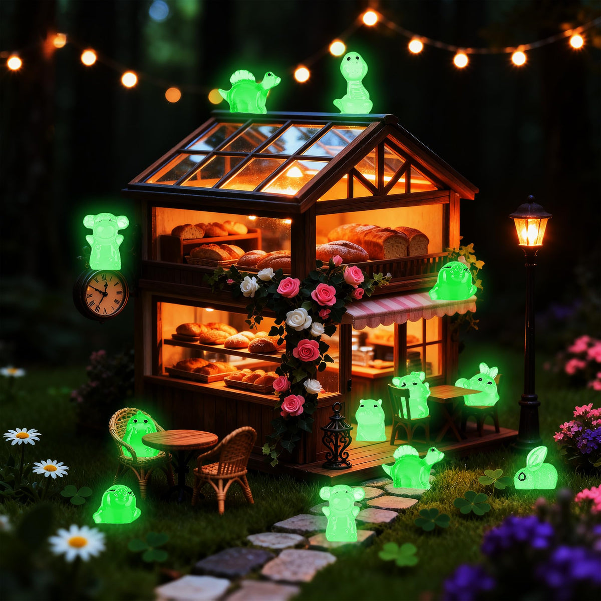 ShtNeeg resin animal figures, durable and waterproof for indoor or sheltered outdoor displays.
