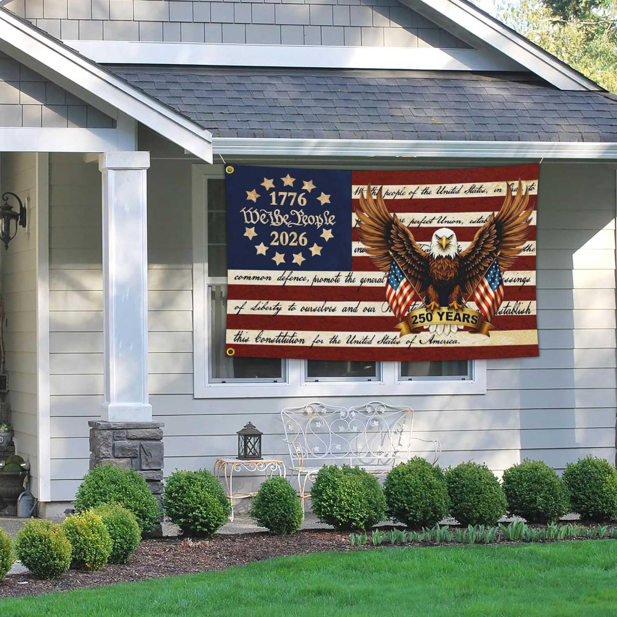 Shuitouk ready-to-hang flag arrives easy to display