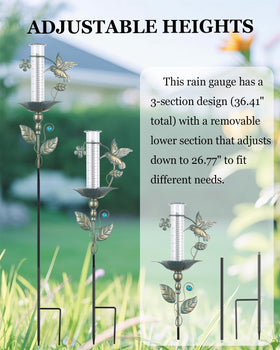 Clear dual scale shows 7 inches and 17 centimeters for rainfall tracking.