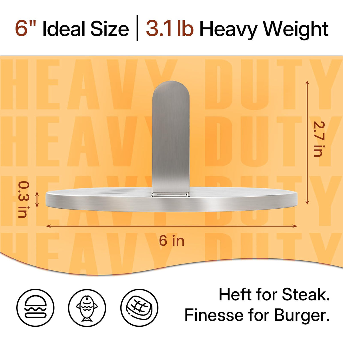 Shunlian Smash Burger Press base detail shows durable stainless surface