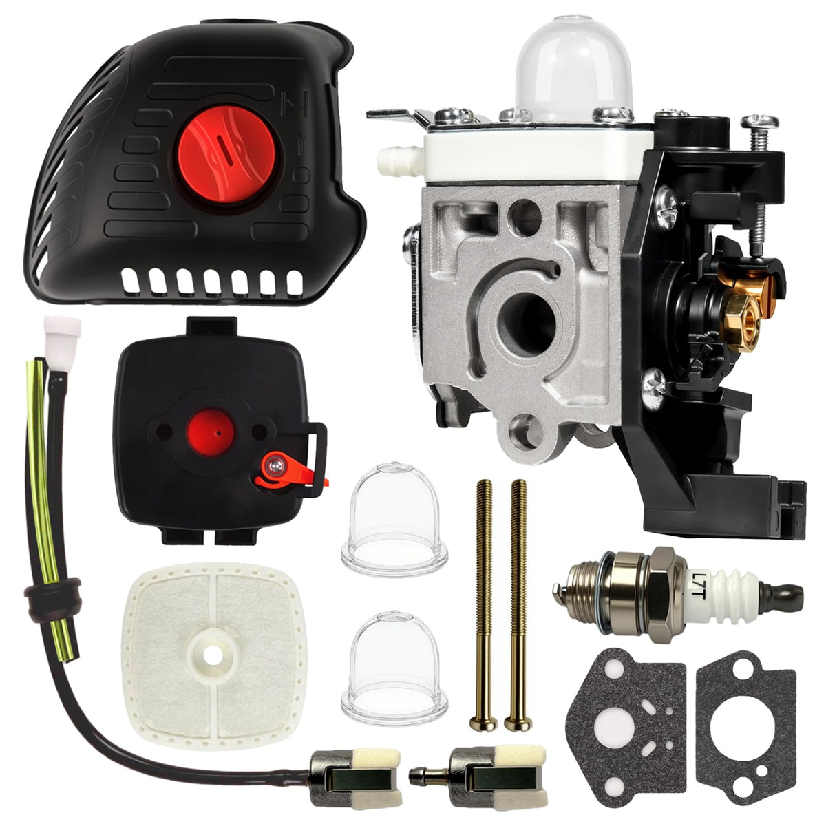 SHUQY SRM-225 carburetor front view for easy replacement and reliable starts.