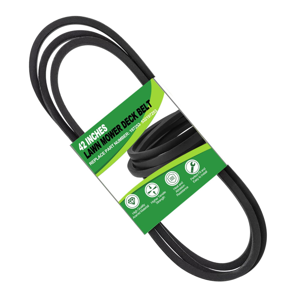 Shvianvi 429636 belt closeup highlights durable synthetic rubber for reliable power transmission.