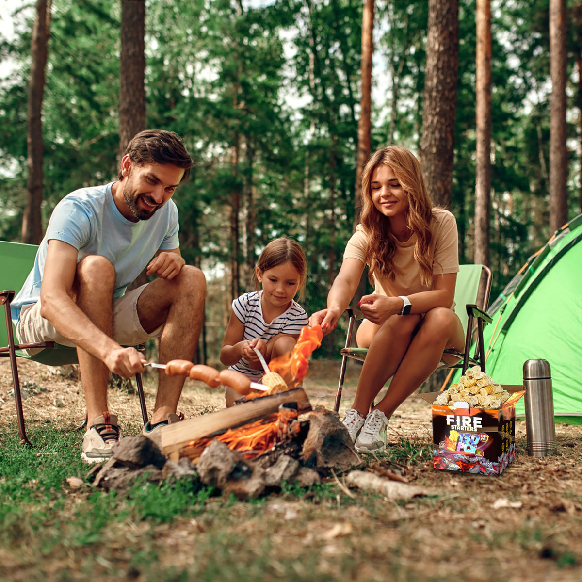 Shwuevei Fire Starter in damp conditions performs reliably for ignition.