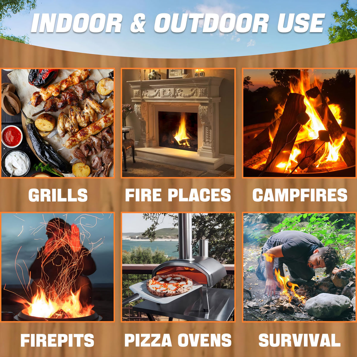 Shwuevei Fire Starter at a patio fire pit for quick, safe fires.