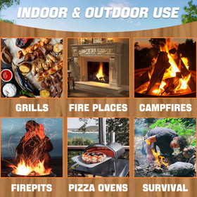 Shwuevei Fire Starter at a patio fire pit for quick, safe fires.
