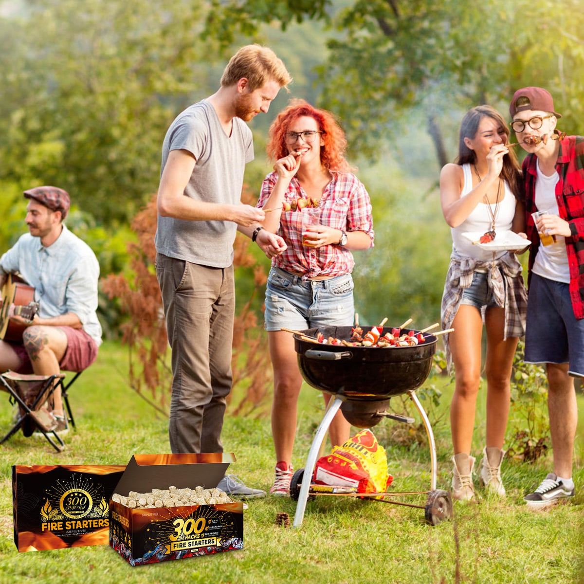 Shwuevei fire starter kit for camping and backyard fires.