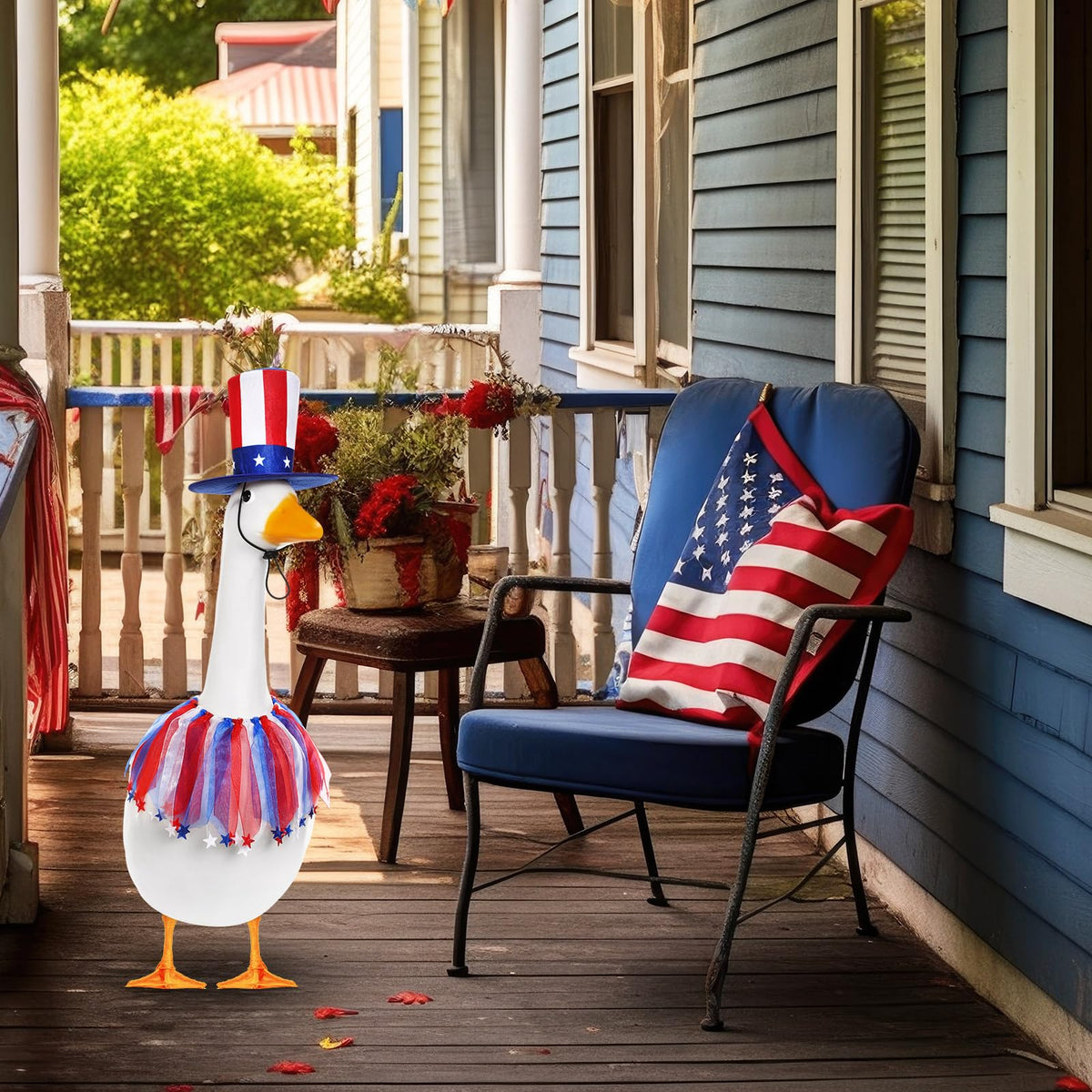 Shyyween goose attire worn easily for quick festive setup.