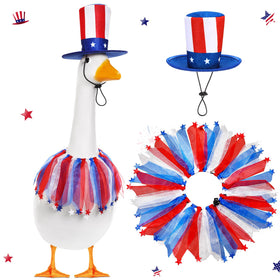 Shyyween goose outfit top hat for outdoor decor with festive appeal.