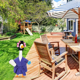 Shyyween porch goose decor for 23-inch statues enlivens garden pathways.