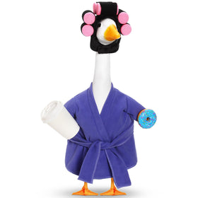 Shyyween bathrobe on a 23-inch goose for cozy outdoor decor.